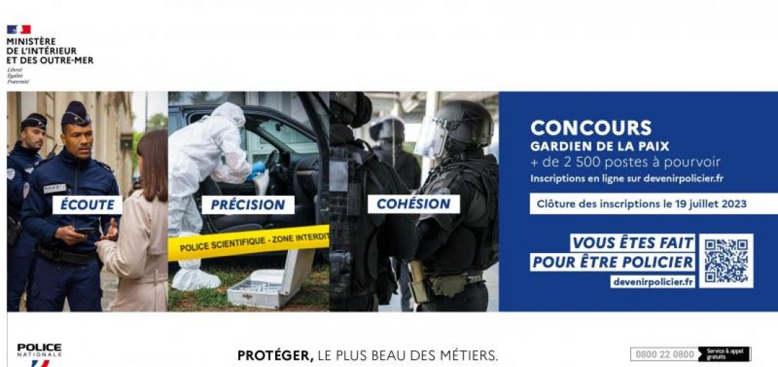 Campagne de recrutement de Gardien de la Paix