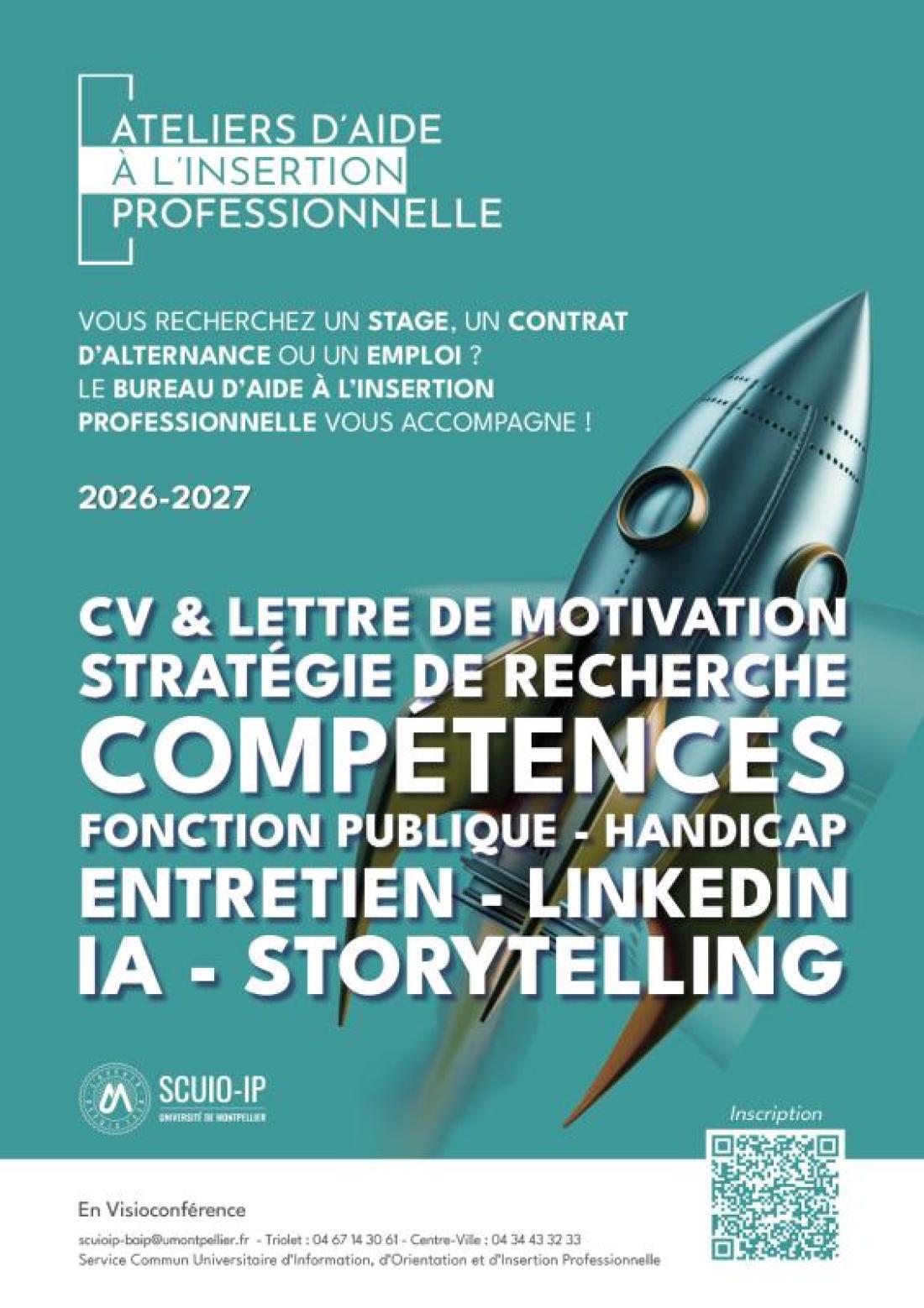 Inscrivez vous ateliers d'aide à l'insertion professionnelle