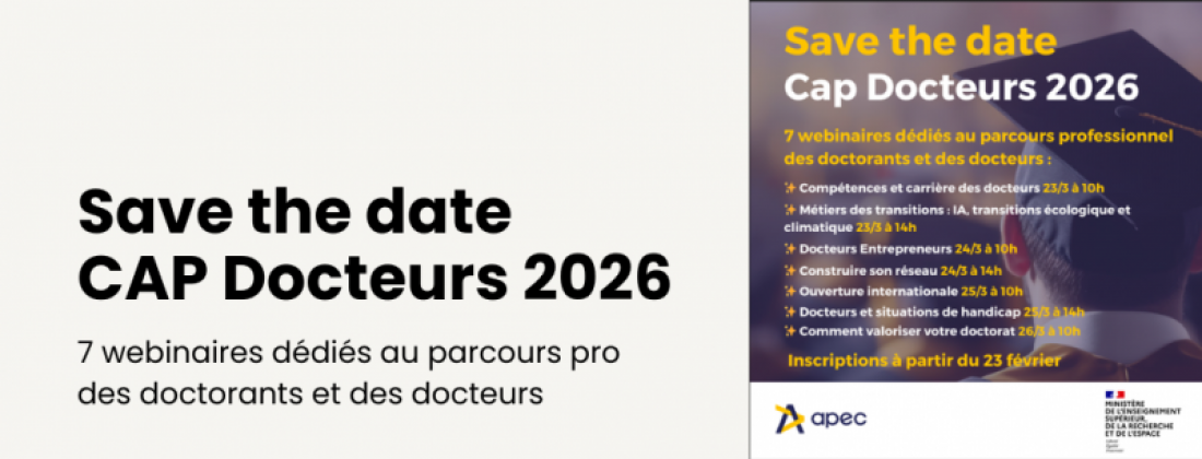 Cap Docteurs 2026 - SAVE THE DATE